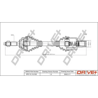 Dr!ve+ DP2110.10.0182 - Arbre de transmission
