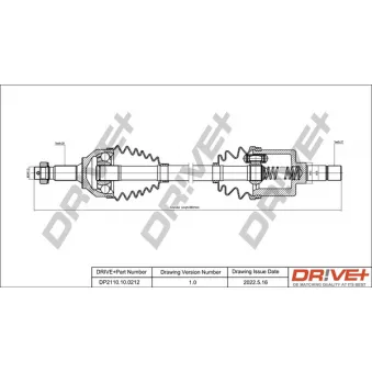 Arbre de transmission Dr!ve+ DP2110.10.0212