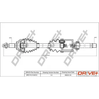 Dr!ve+ DP2110.10.0213 - Arbre de transmission