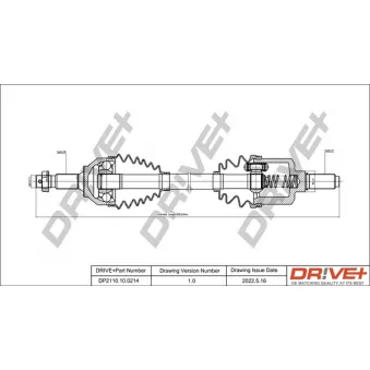 Dr!ve+ DP2110.10.0214 - Arbre de transmission
