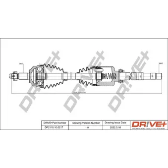 Dr!ve+ DP2110.10.0217 - Arbre de transmission