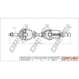 Dr!ve+ DP2110.10.0225 - Arbre de transmission