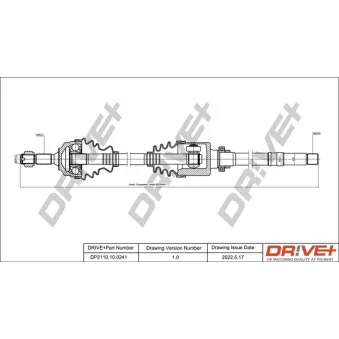 Dr!ve+ DP2110.10.0241 - Arbre de transmission