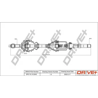 Dr!ve+ DP2110.10.0242 - Arbre de transmission