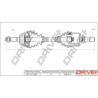 Dr!ve+ DP2110.10.0257 - Arbre de transmission