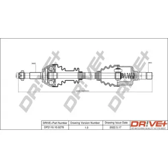 Arbre de transmission Dr!ve+ OEM 1463107080
