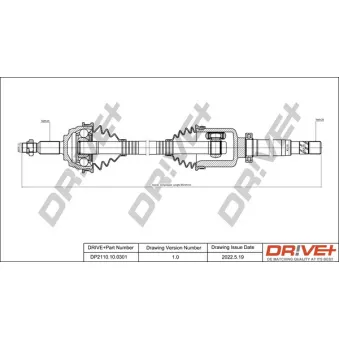 Dr!ve+ DP2110.10.0301 - Arbre de transmission