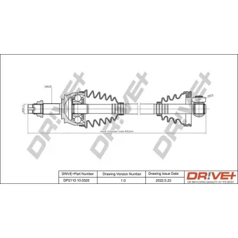 Arbre de transmission Dr!ve+ OEM 46308405