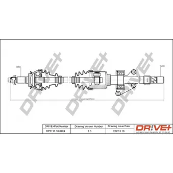 Dr!ve+ DP2110.10.0424 - Arbre de transmission