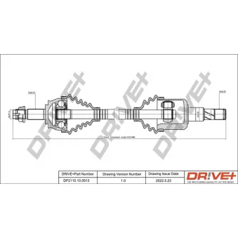 Dr!ve+ DP2110.10.0513 - Arbre de transmission