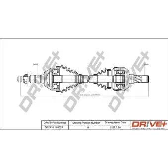 Dr!ve+ DP2110.10.0523 - Arbre de transmission