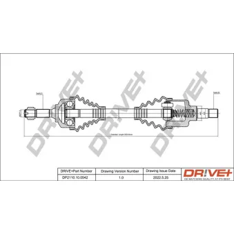 Dr!ve+ DP2110.10.0542 - Arbre de transmission