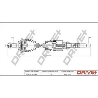 Dr!ve+ DP2110.10.0545 - Arbre de transmission