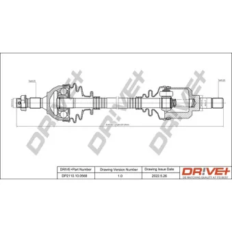 Arbre de transmission Dr!ve+ OEM 3272F6
