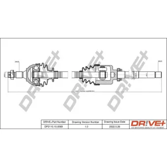 Arbre de transmission Dr!ve+ OEM 327378