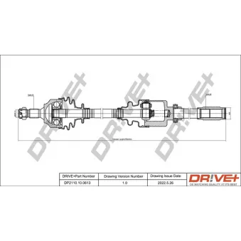 Dr!ve+ DP2110.10.0613 - Arbre de transmission