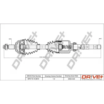 Dr!ve+ DP2110.10.0614 - Arbre de transmission