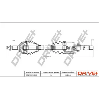 Dr!ve+ DP2110.10.0623 - Arbre de transmission