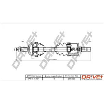 Dr!ve+ DP2110.10.0624 - Arbre de transmission