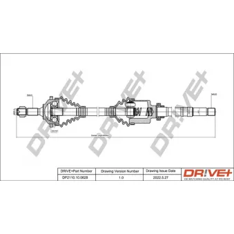 Arbre de transmission Dr!ve+ OEM 3273YE