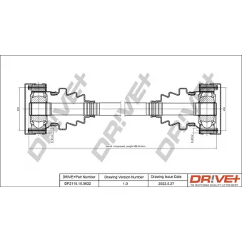 Dr!ve+ DP2110.10.0632 - Arbre de transmission