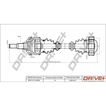 Dr!ve+ DP2110.10.0635 - Arbre de transmission