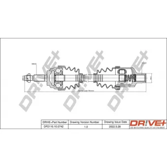 Arbre de transmission Dr!ve+ OEM 8200626991