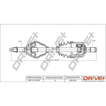 Arbre de transmission Dr!ve+ OEM 39101JY04A