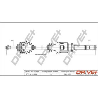 Dr!ve+ DP2110.10.0856 - Arbre de transmission