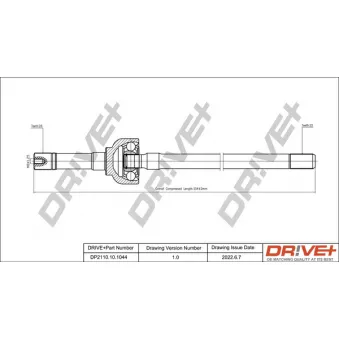Arbre de transmission Dr!ve+ OEM 4410182A00