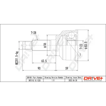 Embout de cardan avant (kit de réparation) Dr!ve+ OEM g56825600b