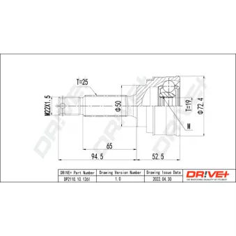 Embout de cardan avant (kit de réparation) Dr!ve+ OEM 4950802A30