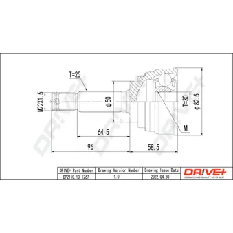 Embout de cardan avant (kit de réparation) Dr!ve+ DP2110.10.1267
