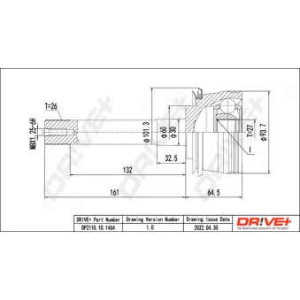 Embout de cardan avant (kit de réparation) SPIDAN 23972