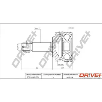 Embout de cardan avant (kit de réparation) Dr!ve+ OEM 495072EE00