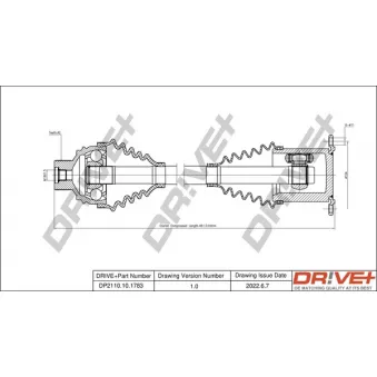 Arbre de transmission Dr!ve+ DP2110.10.1783 pour AUDI A4 2.0 TFSI quattro - 224cv
