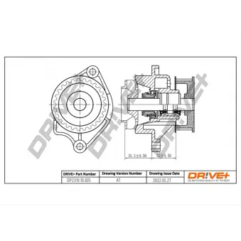 Pompe à eau, refroidissement du moteur Dr!ve+ OEM 036121005E