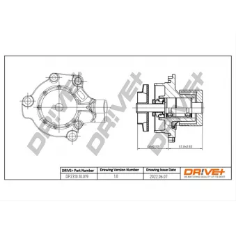 Pompe à eau, refroidissement du moteur Dr!ve+ DP2310.10.019
