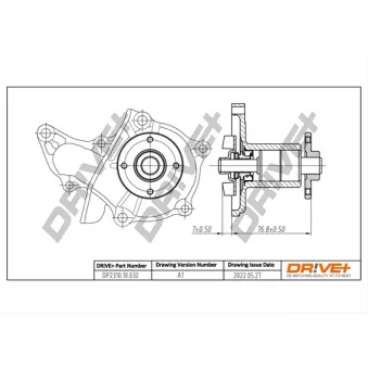 Dr!ve+ DP2310.10.032 - Pompe à eau, refroidissement du moteur