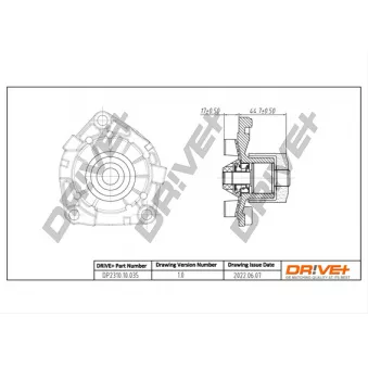 Pompe à eau, refroidissement du moteur Dr!ve+ OEM 68290837AA