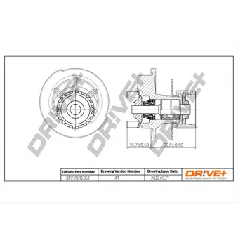 Pompe à eau, refroidissement du moteur Dr!ve+ OEM 96352649