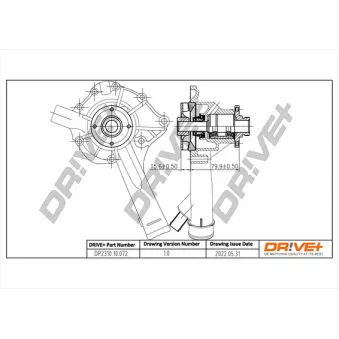 Dr!ve+ DP2310.10.072 - Pompe à eau, refroidissement du moteur