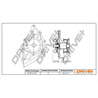 Pompe à eau, refroidissement du moteur Dr!ve+ OEM 078121004C