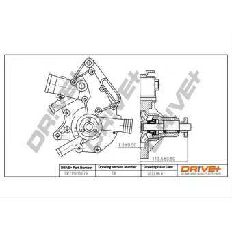 Pompe à eau, refroidissement du moteur Dr!ve+ DP2310.10.079