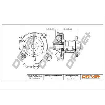 Dr!ve+ DP2310.10.089 - Pompe à eau, refroidissement du moteur