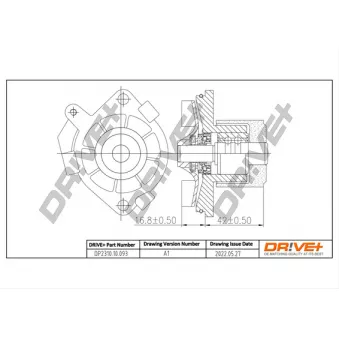 Pompe à eau, refroidissement du moteur Dr!ve+ DP2310.10.093