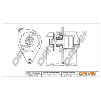 Pompe à eau, refroidissement du moteur Dr!ve+ DP2310.10.096