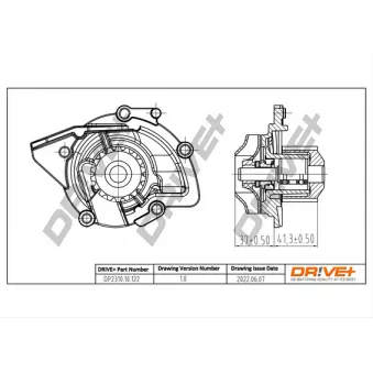 Pompe à eau, refroidissement du moteur Dr!ve+ DP2310.10.122