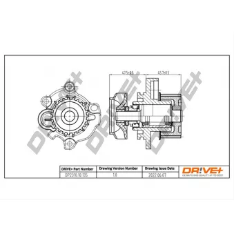 Pompe à eau, refroidissement du moteur Dr!ve+ OEM 06f121011