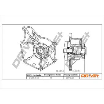 Pompe à eau, refroidissement du moteur Dr!ve+ DP2310.10.137